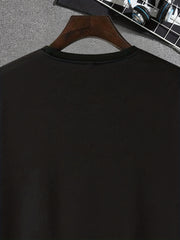 Halloween Letter Pattern Print Men's Comfy T-shirt Graphic Tee