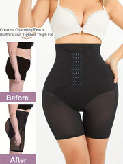 Front Buckle Shaping Shorts Tummy Control Compression Slimming Shorts
