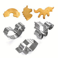 3pcs Unicorn Cookie Cutters Stainless Steel Candy Mold Baking Tools