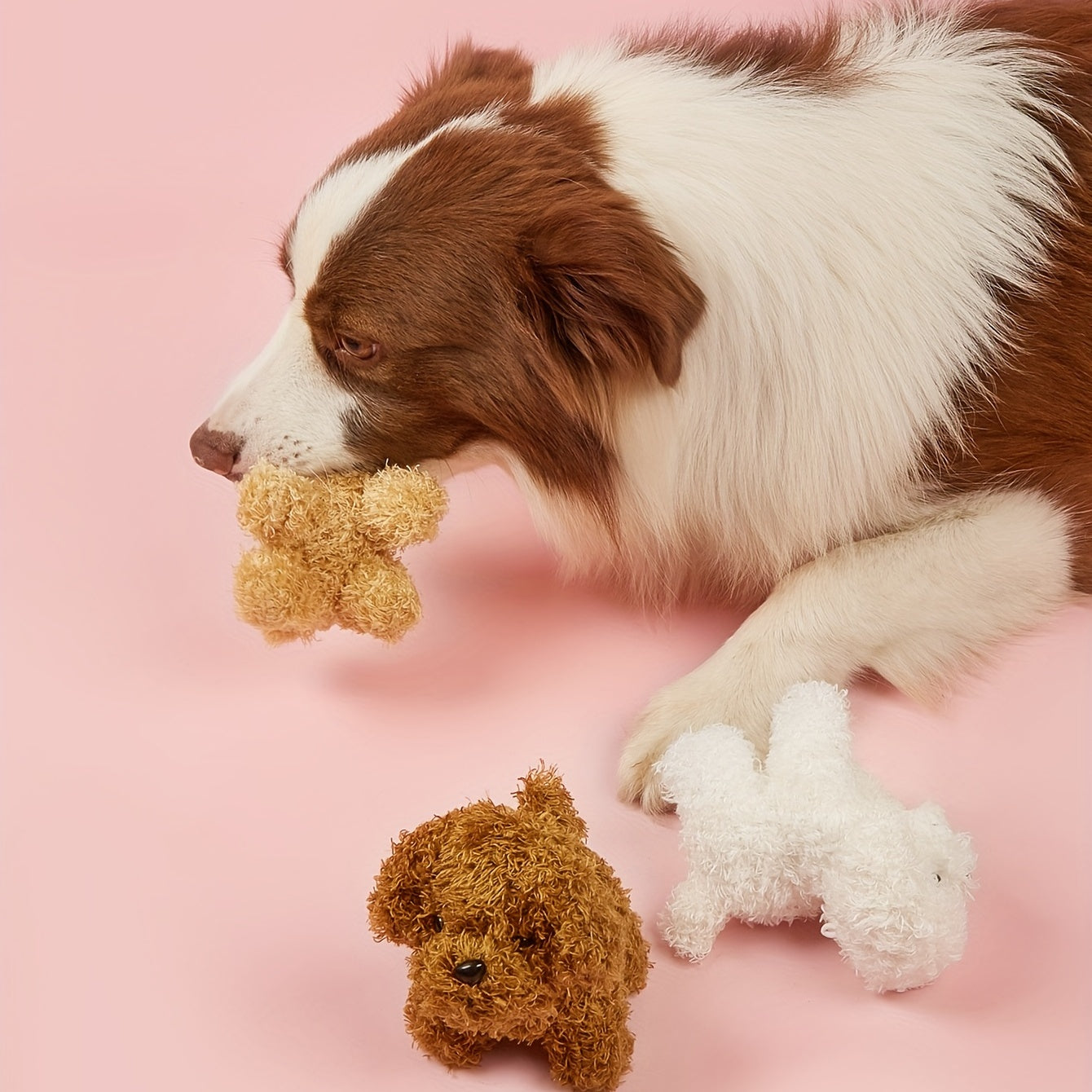 Interactive Dog Shaped Plush Toy for Pet Entertainment