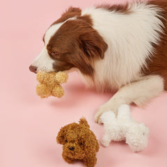 Interactive Dog Shaped Plush Toy for Pet Entertainment