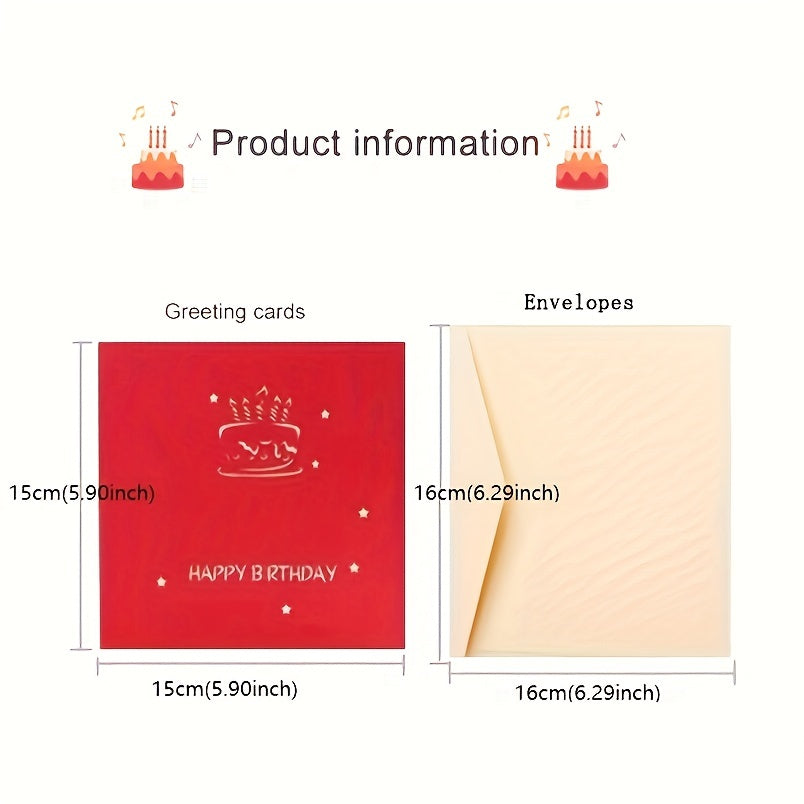 3D Birthday Card Music Greeting Card Graduation Holiday Card