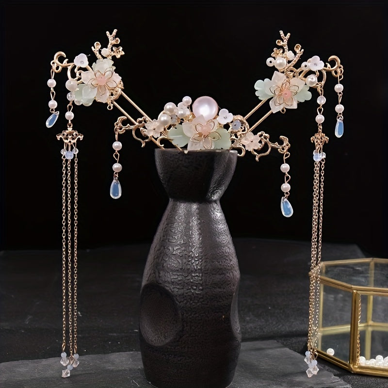 Chinese Hair Pin Hanfu Tassel Hair Pins Hairpin Set Hair Accessories