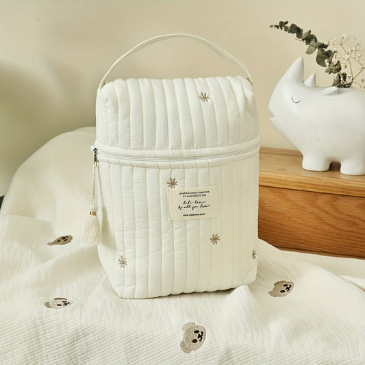 Embroidered Diaper Wipes Bag Mommy Storage Baby Stroller Hanging Bag