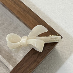 Acetate Bow Duck Billed Clip Barrette Women's Hair Accessory