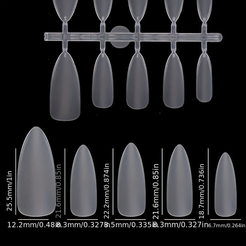 100pcs Soft Gel Nail Tips Almond Shaped False Nail Tips For Nail Extension