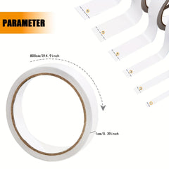 3 Rolls Double Sided Tape 0.5-1.5 Width Tear by Hand Paper Backing