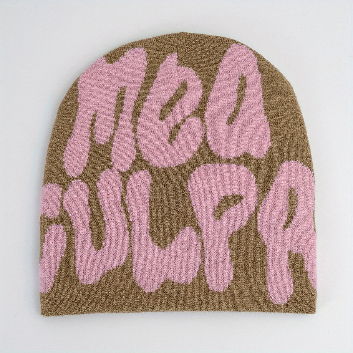 Y2K Knitted Beanie Cap Elastic Foldable Warm Skull Hat