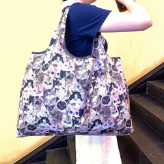 All Over Cats Pattern Shoulder Bag Foldable Storage Bag