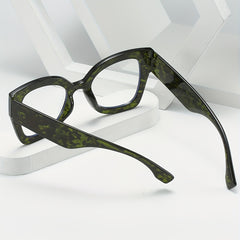 Retro Green Tortoiseshell Cat Eye Clear Glasses Anti Blue Light