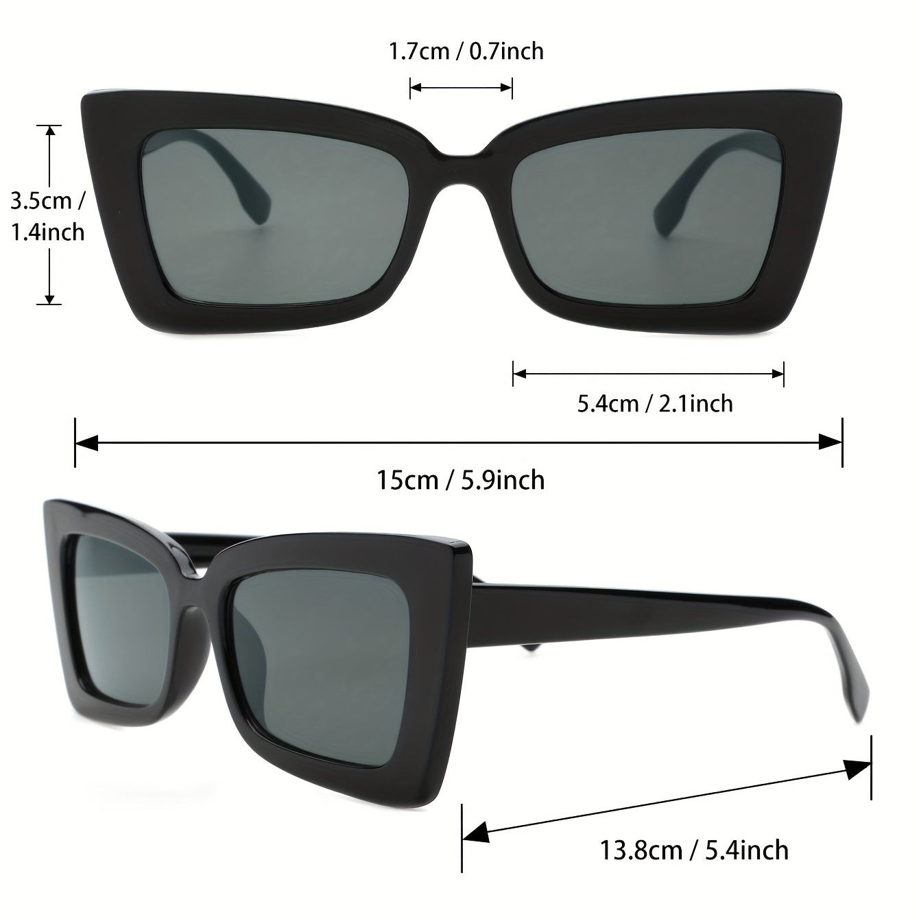 Y2K Rectangle Sunglasses Party Club UV Blocking Glasses
