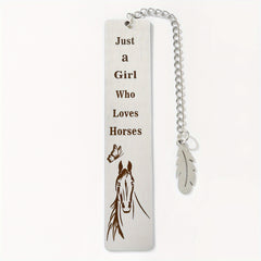 Stainless Steel Horse Bookmark - Ideal Gift for Girls and Students