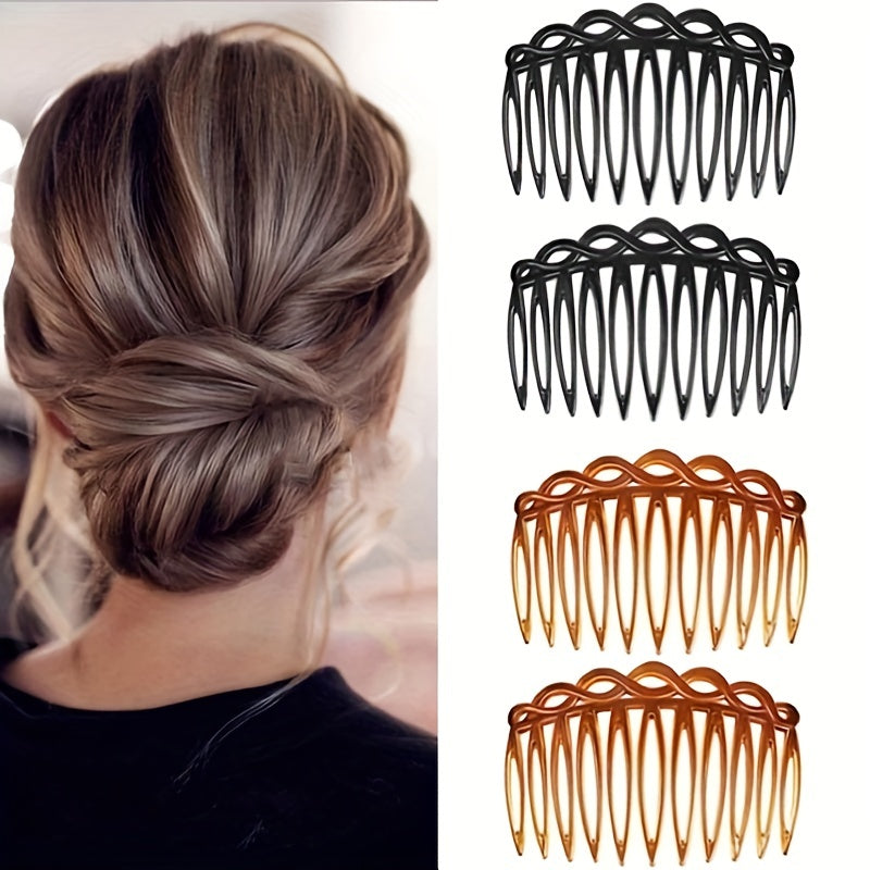 Vintage Hair Side Clips Plastic Hair Comb For Women Hairpin