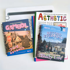 Coil Book Flat Book Retro Style 128 Pages Diary Notebook