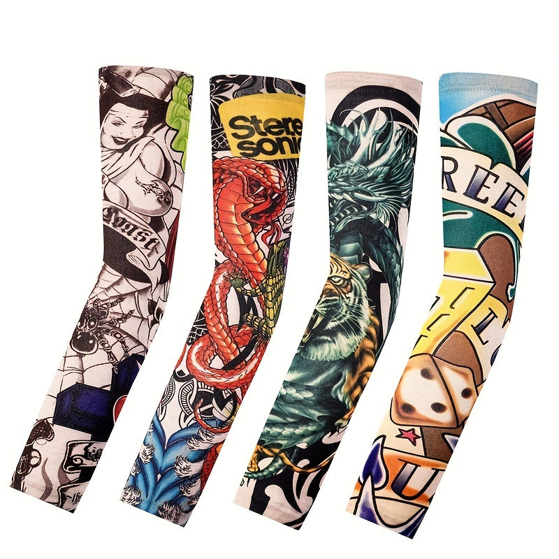 Tattoo Sleeve Embroidered Men's/Women's Sunscreen Hand Sleeves