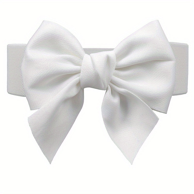 Bowknot Elastic Girdle Women's Waistband Belt Dress Acces