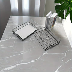 2pcs Desk File Organizer Tray Stackable Paper Letter Tray Office Document Holder