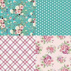Flower Themed Single Sided Pattern Paper for DIY Albums & Scrapbooks