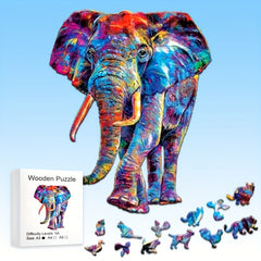 3D Elephant Wooden Puzzle: Fun & Challenging Decompressing Toy