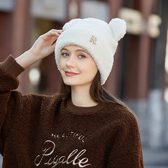 Winter Thick Beanie Hat Ear Warm Knitted Hat Winter Soft Knit Beanie Hat