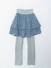 Girls' 2 In 1 Skort Legging Pants Plaid Skirt Breathable Thin