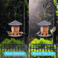 Hanging Squirrel Proof Bird Feeder for Garden Backyard