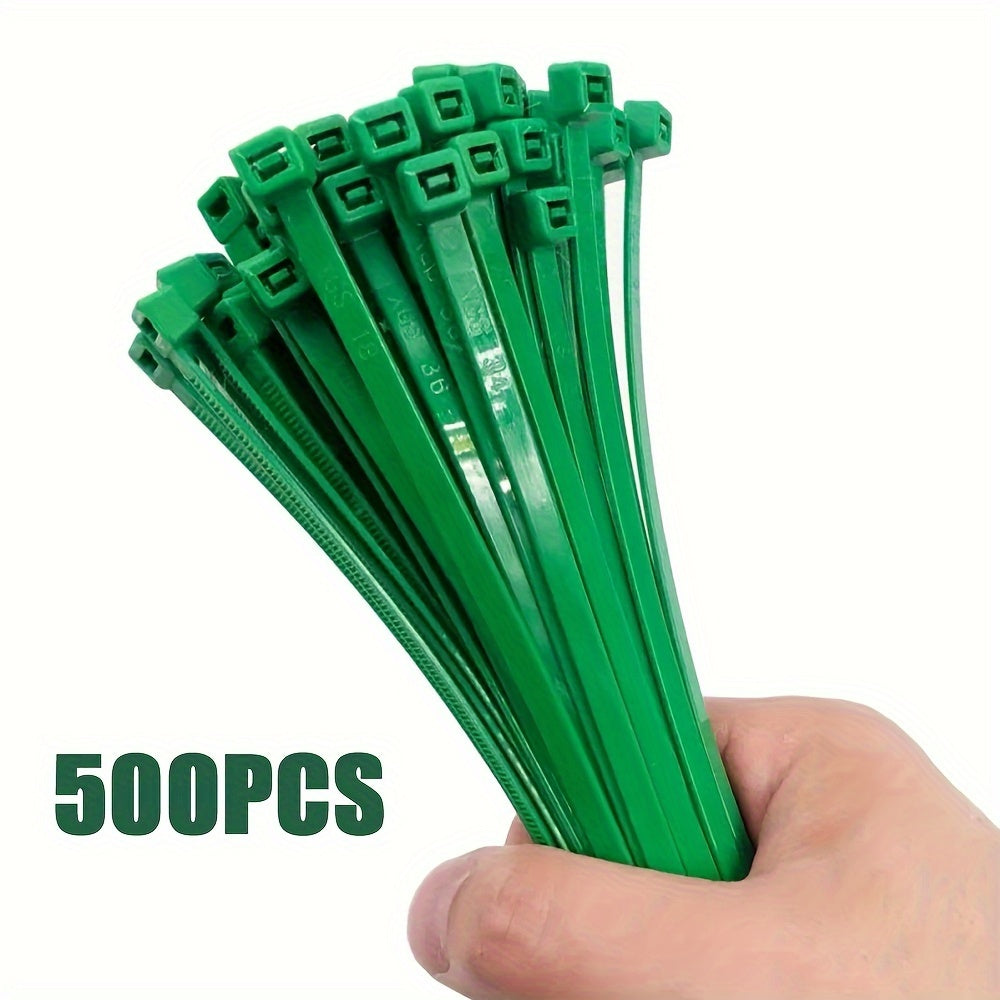 100pcs 500pcs Green Heavy Duty Gardening Zip Ties Self Locking Cable Ties