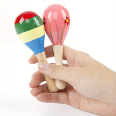 Wooden Cartoon Sand Hammer for Infants & Children