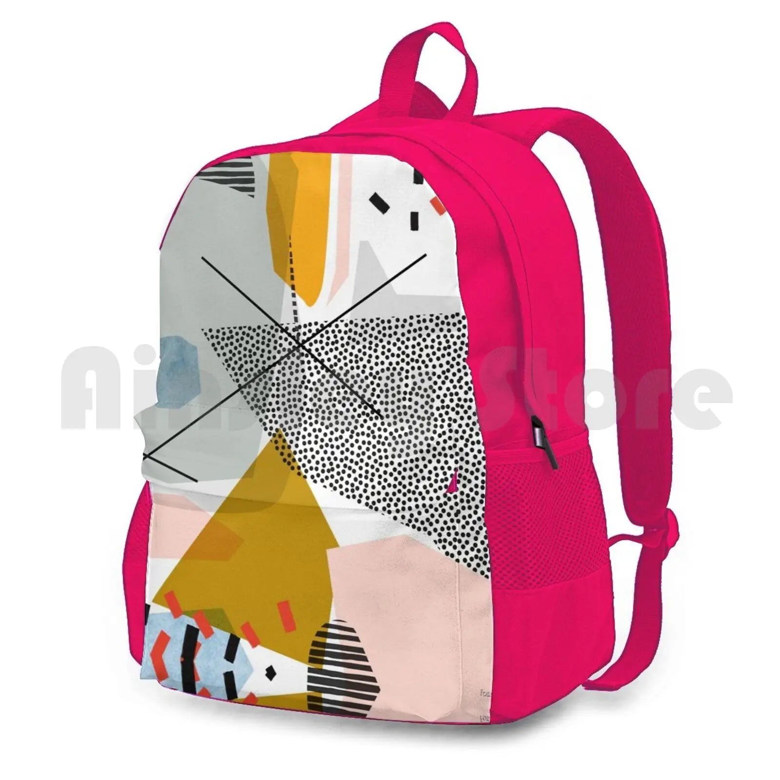 Retro Outdoor Hiking Backpack Waterproof Camping Travel Mid Century Modern