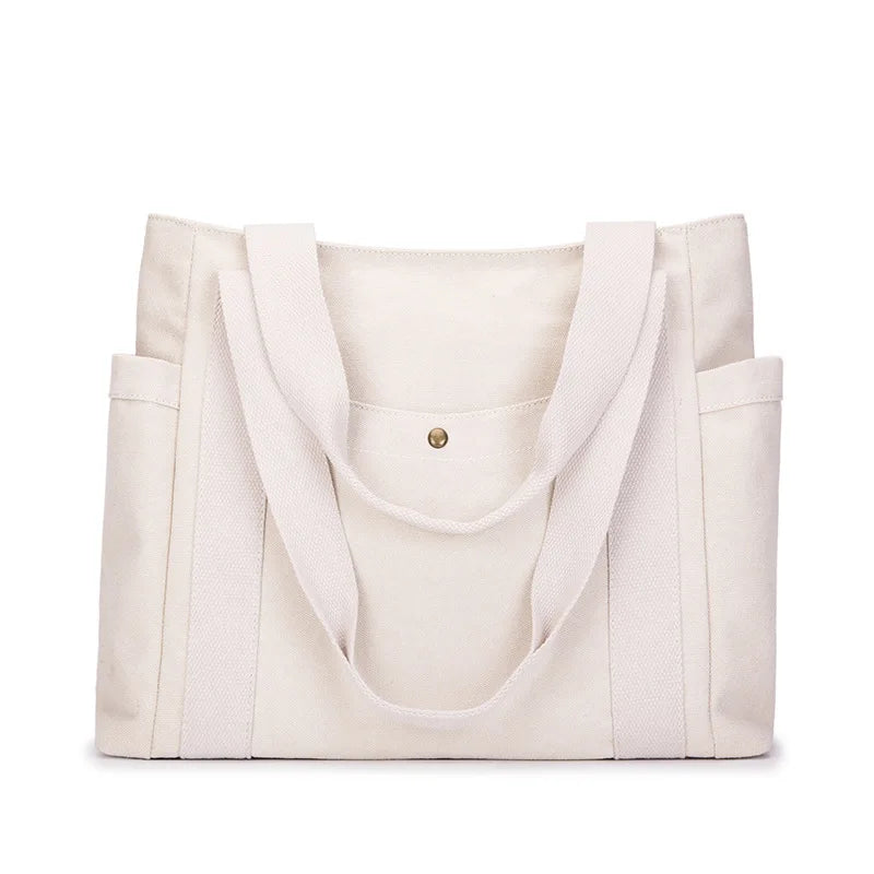 Big Female Canvas Tote Bag for Women School Teens Ladies