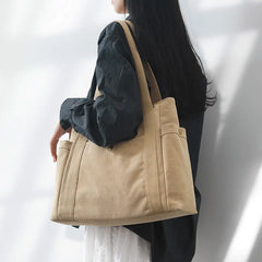 Big Female Canvas Tote Bag for Women School Teens Ladies