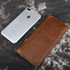 Men's Cowhide Wallet Retro Oil Wax Leather Coin Multi-card Wallet