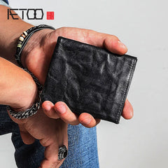 Men's Ultra-Thin Leather Clip Wallet