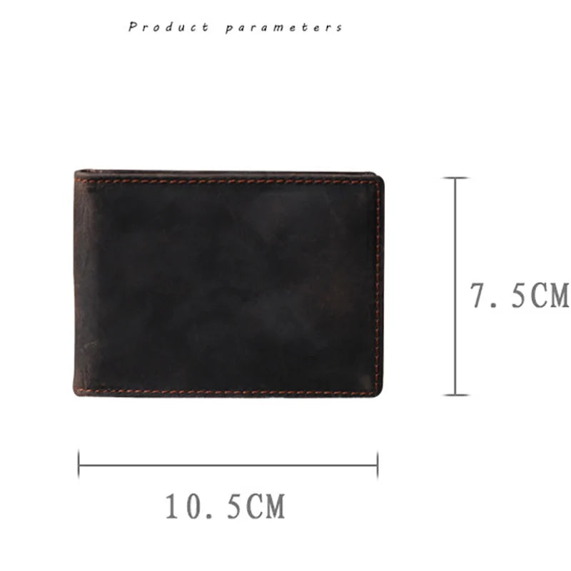 Retro Head Cowhide Driver's Pack Leather Multi-Card Pack
