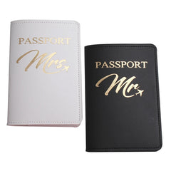 Embroidery Mr Mrs Lover Passport Cover Wedding Travel Case