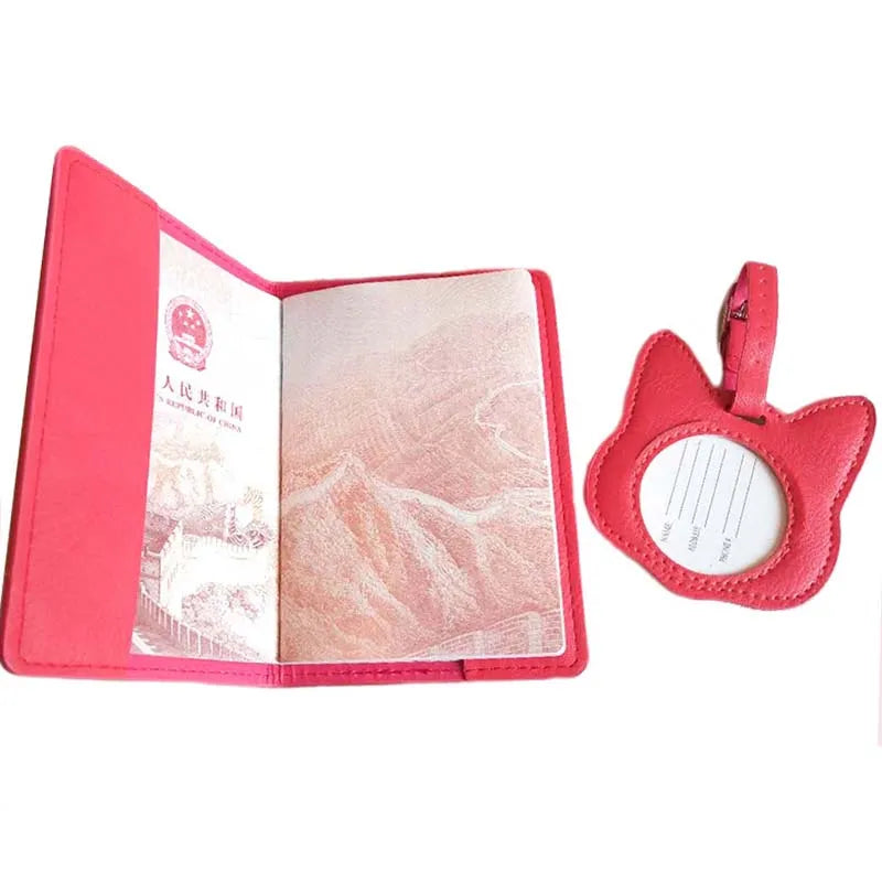 Shining Cat Passport Cover & Luggage Tag Set