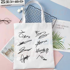 ATEEZ Kpop Collection Canvas Bag Large Handbag Women Ladies Shopping Handbag
