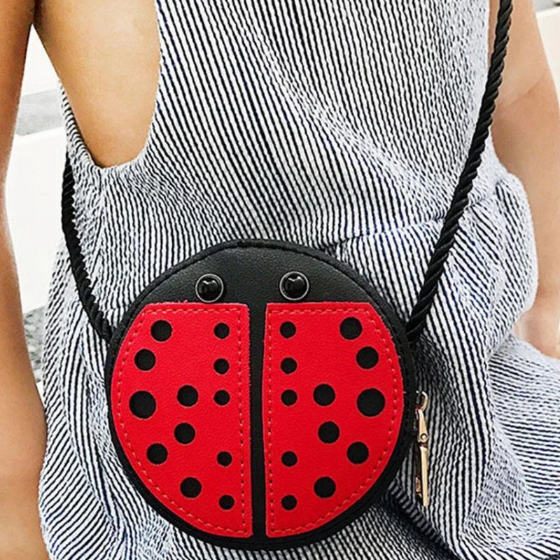 AUAU-Ladybug Kids Shoulder Bag Wild Purse Mini Accessories Bag