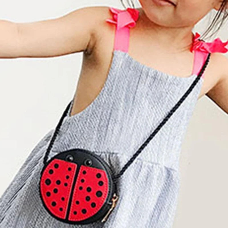 AUAU-Ladybug Kids Shoulder Bag Wild Purse Mini Accessories Bag