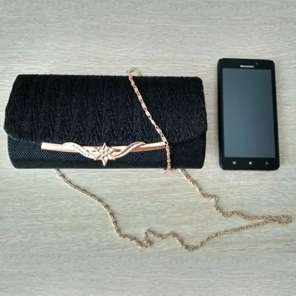 AUAU Glitter Evening Bag Wedding Clutch Chain Shoulder Handbag