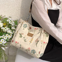 Large Capacity Floral Pattern Tote Bag for Women