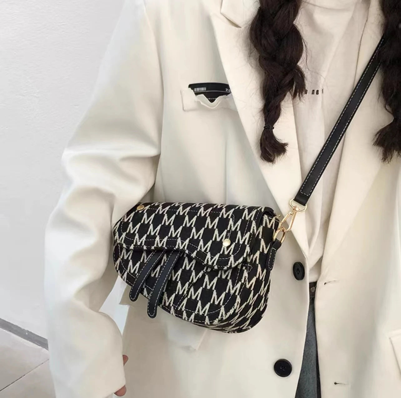 Vintage Women Shoulder Bag Casual Denim Crossbody Bag