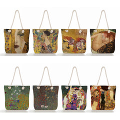 Abstract Oil Painting Tote Bag Eco Friendly Beach Bag
