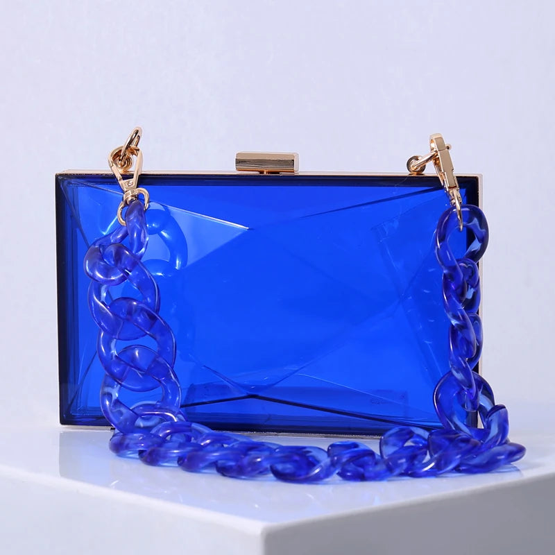 Clear Acrylic Clutch Bag for Wedding Diamond Purses