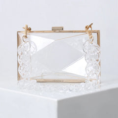 Clear Acrylic Clutch Bag for Wedding Diamond Purses