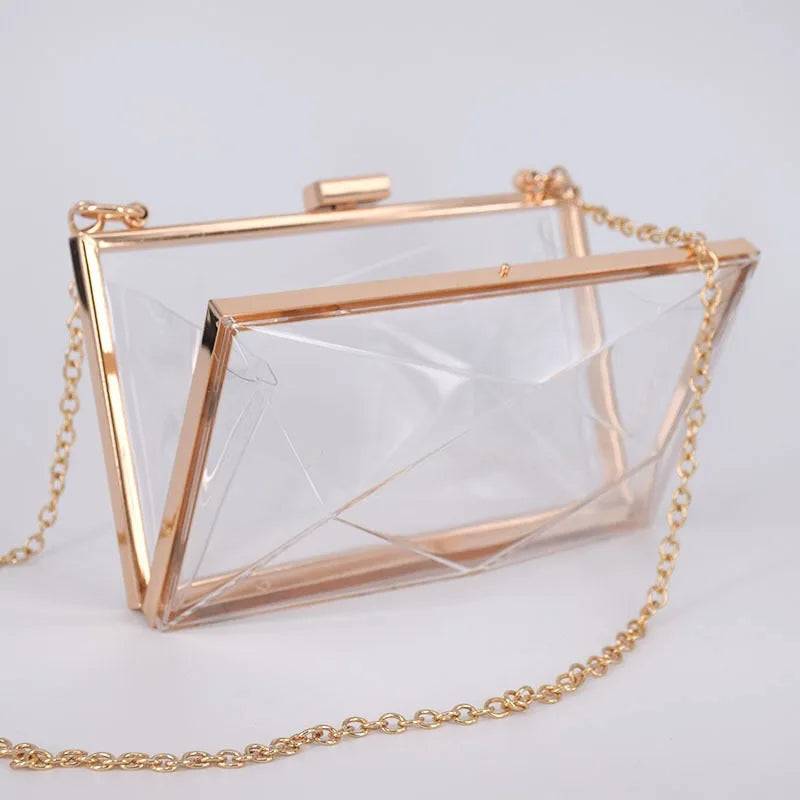 Clear Acrylic Clutch Bag for Wedding Diamond Purses