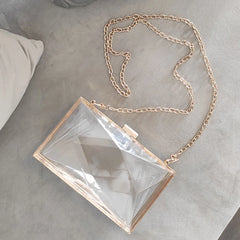 Clear Acrylic Clutch Bag for Wedding Diamond Purses