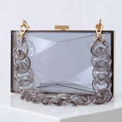 Clear Acrylic Clutch Bag for Wedding Diamond Purses
