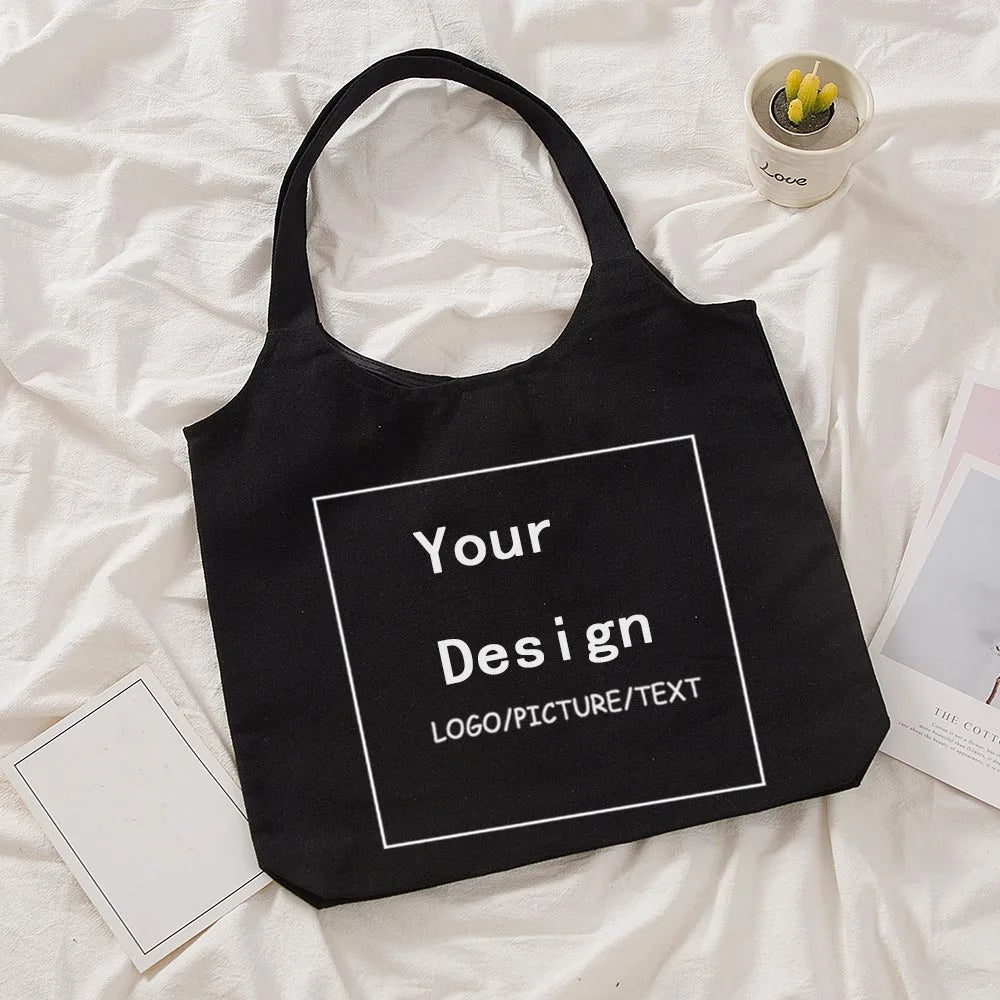 Canvas Tote Bag Foldable Unisex Shopper Bag