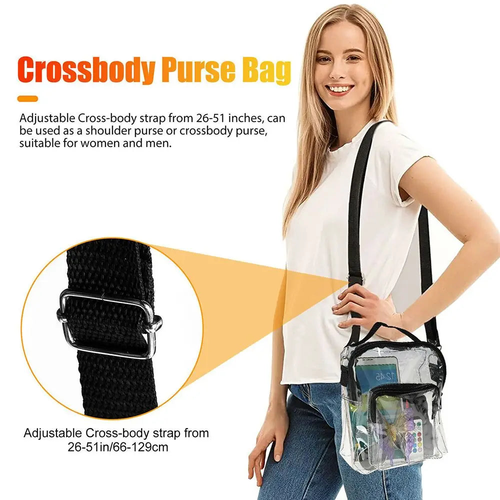 Adjustable Clear Stadium Tote Bag Crossbody Backpack Belt Bag Sport Bag